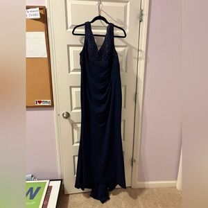 Alex Evenings Deep Blue Maxi Dress